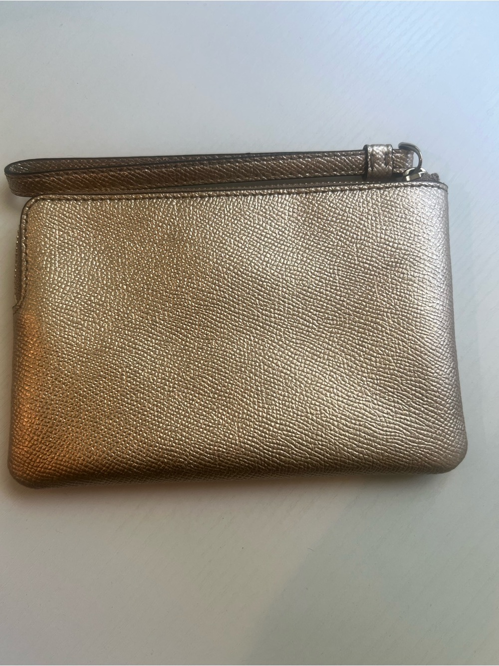 Coach Gold Metallic Wristlet - Picture 3 of 4